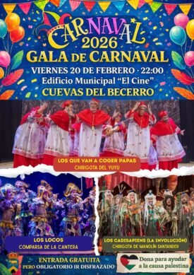 Gala de Carnaval 2026 en Cuevas del Becerro