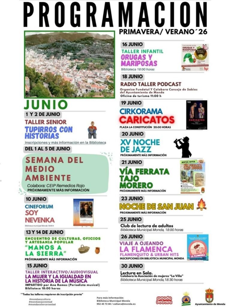 Programación de Junio en Monda