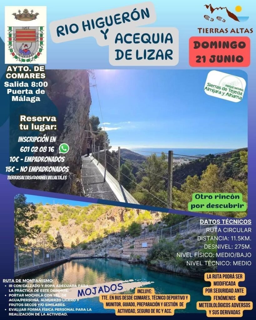 Ruta Río Higuerón y Acequia de Lízar