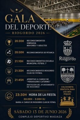 Gala del Deporte Riogordo 2026